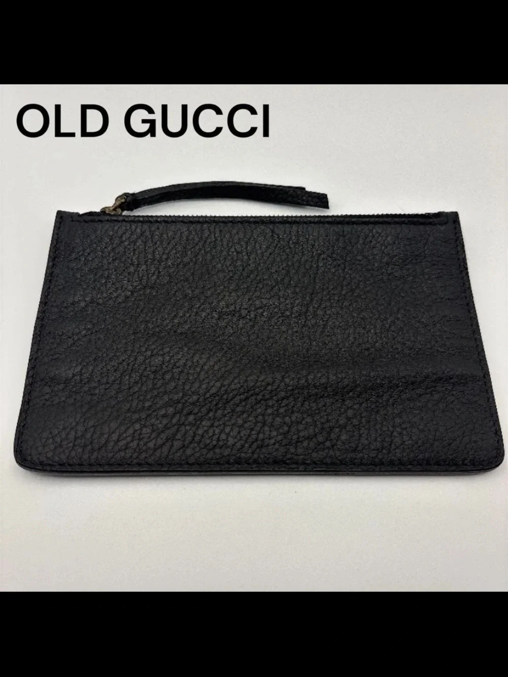 Gucci Black Leather Wrist Pouch